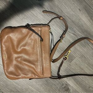 Fossil Brown Leather Crossbody Bag